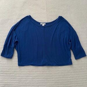 Ambiance Royal Blue Cropped Top Size S